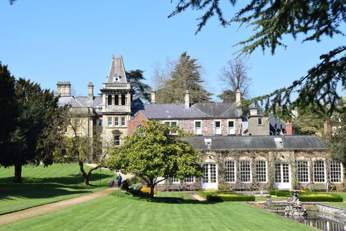 Front of Goldney House and gardens